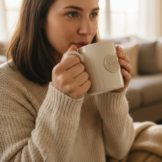 Handmade Pottery Love Mug - Made in the U.S.A.