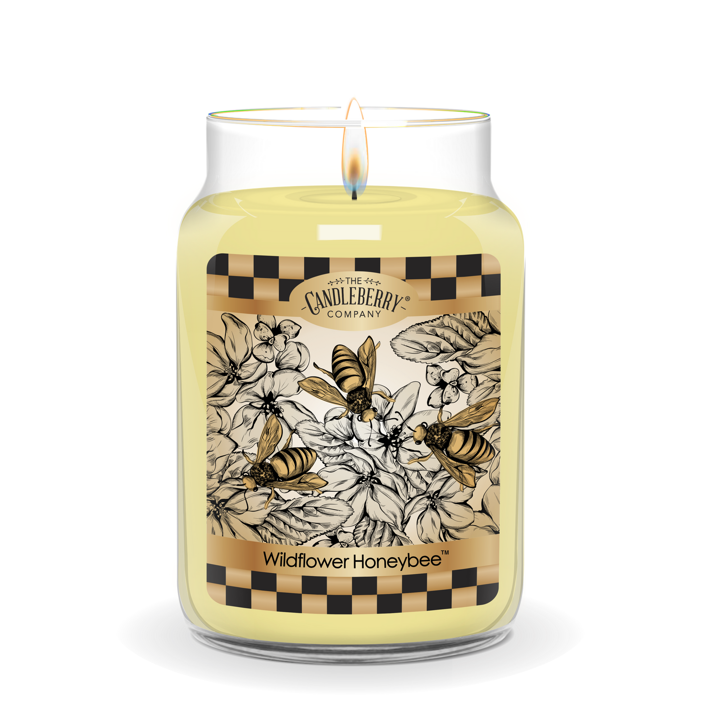 Hand-poured Wildflower Honeybee Large Jar Candle - Made in the U.S.A.