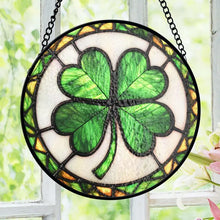 Load image into Gallery viewer, Irish Lucky Shamrock Stained Glass Gift