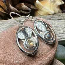 Load image into Gallery viewer, Ancient Echo Celtic Spiral Earrings