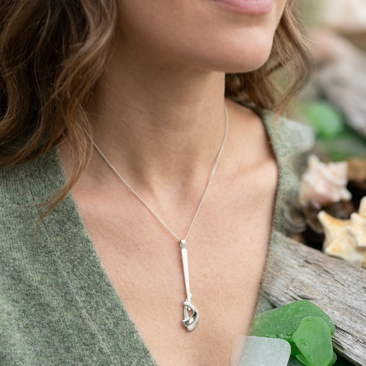 Modern Celtic Knot Necklace — view 2