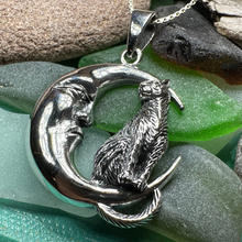 Load image into Gallery viewer, Orla Cat Moon Necklace