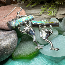 Load image into Gallery viewer, Abalone Frog Earrings