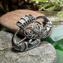 Load image into Gallery viewer, Claddagh Thistle Brooch