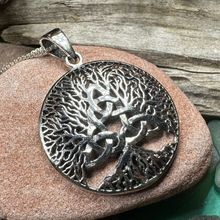 Load image into Gallery viewer, Tree of Life Triquetra Necklace