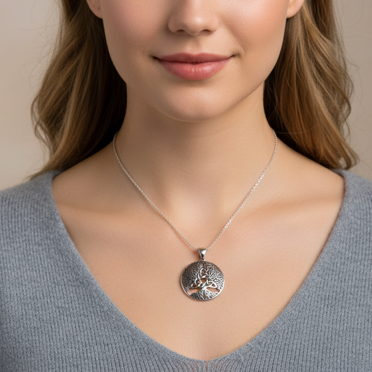 Tree of Life Triquetra Necklace — view 2