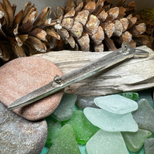 Load image into Gallery viewer, Pewter Celtic Knot Kilt Pin