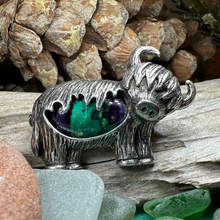 Load image into Gallery viewer, Heathergems Highland Cow Brooch