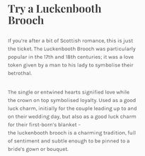 Load image into Gallery viewer, Luckenbooth Brooch, Scotland Jewelry, Bridal Pin, Mom Gift, Friendship Gift, Sister, Girlfriend Gift, Anniversary Gift, Scottish Bride Pin