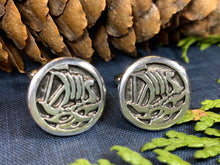 Load image into Gallery viewer, Viking Ship Cuff Links, Celtic Jewelry, Irish Jewelry, Scotland Jewelry, Celtic Jewelry, Groom Gift, Best Man Gift, Anniversary Gift