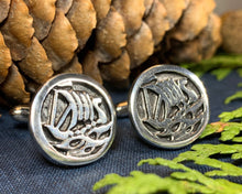 Load image into Gallery viewer, Viking Ship Cuff Links, Celtic Jewelry, Irish Jewelry, Scotland Jewelry, Celtic Jewelry, Groom Gift, Best Man Gift, Anniversary Gift