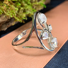 Load image into Gallery viewer, Moonstone Infinity Ring, Boho Ring, Statement Ring, Large Ring, Celtic Ring, Promise Ring, Anniversary Gift, Gothic Ring, Wife Ring