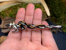 Load image into Gallery viewer, Stag Kilt Pin, Celtic Jewelry, Tartan Pin, Sword Pin, Groom Gift, Best Man Gift, Highland Bagpiper, Dad Gift, Gift for Him, Scotland Jewelry