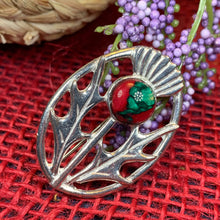 Load image into Gallery viewer, Scottish Heathergems Thistle Brooch