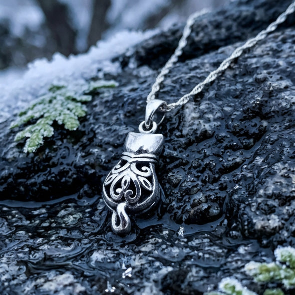 Celtic Cute Cat Necklace