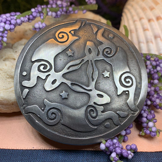 Triple Hare Celtic Brooch