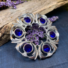 Load image into Gallery viewer, Crystal Celtic Thistle Brooch