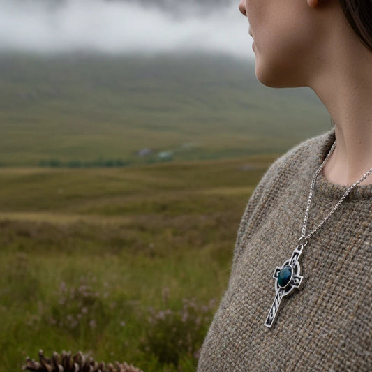 Heathergems Celtic Cross Necklace - Handmade in Scotland — view 10