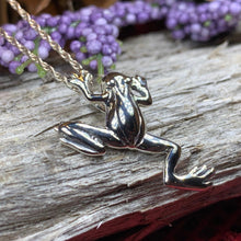Load image into Gallery viewer, Frog Necklace, Cute Frog Pendant, Nature Jewelry, Animal Jewelry, Silver Frog Jewelry, Anniversary Gift, Mom Gift, Sister Gift, Wife Gift