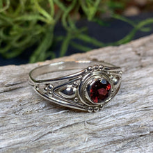 Load image into Gallery viewer, Celtic Ring, Silver Celtic Ring, Statement Ring, Boho Jewelry, Gemstone Ring, Anniversary Gift, Wiccan Jewelry, Birthstone Ring, Amethyst
