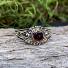 Load image into Gallery viewer, Celtic Ring, Silver Celtic Ring, Statement Ring, Boho Jewelry, Gemstone Ring, Anniversary Gift, Wiccan Jewelry, Birthstone Ring, Amethyst