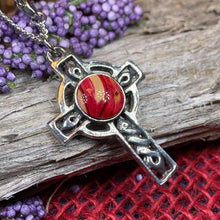 Load image into Gallery viewer, Heathergems Celtic Cross Necklace