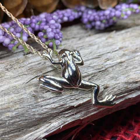 Load image into Gallery viewer, Frog Necklace, Cute Frog Pendant, Nature Jewelry, Animal Jewelry, Silver Frog Jewelry, Anniversary Gift, Mom Gift, Sister Gift, Wife Gift