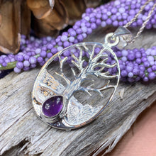 Load image into Gallery viewer, Tree of Life Necklace, Celtic Necklace, Irish Jewelry, Norse Jewelry, Anniversary Gift, Blue Jewelry, Yoga Jewelry, Mom Gift, Wife Gift
