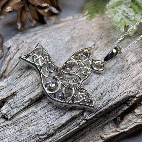Load image into Gallery viewer, Trinity Knot Dove of Peace Necklace