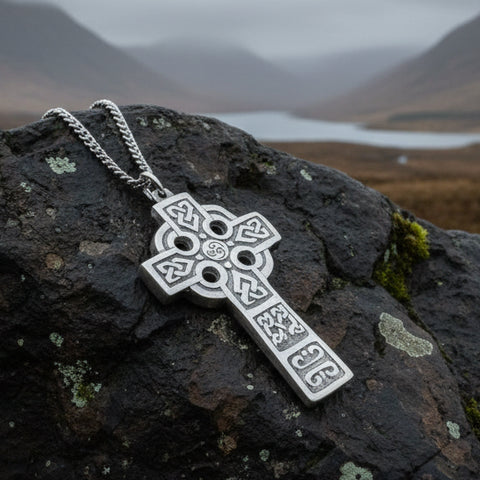 Load image into Gallery viewer, Connor Celtic Cross Necklace - Handmade in Scotland