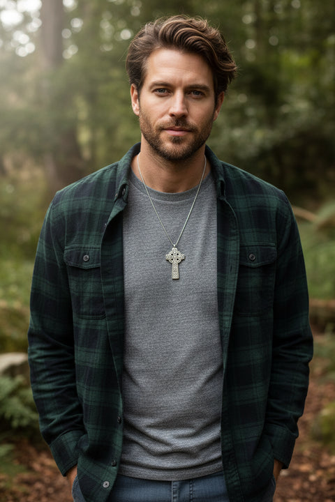 Load image into Gallery viewer, Connor Celtic Cross Necklace - Handmade in Scotland