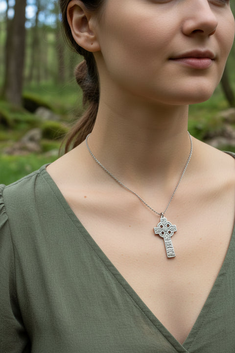 Load image into Gallery viewer, Connor Celtic Cross Necklace - Handmade in Scotland