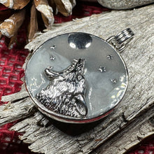 Load image into Gallery viewer, Midnight Moon Wolf Necklace