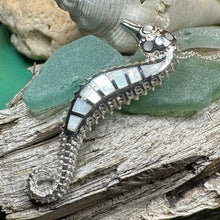 Load image into Gallery viewer, Seahorse Necklace, Seashell Pendant, Animal Jewelry, Mother of Pearl Jewelry, Beach Lover Gift, Sea Jewelry, Nautical Jewelry, Ocean Jewelry