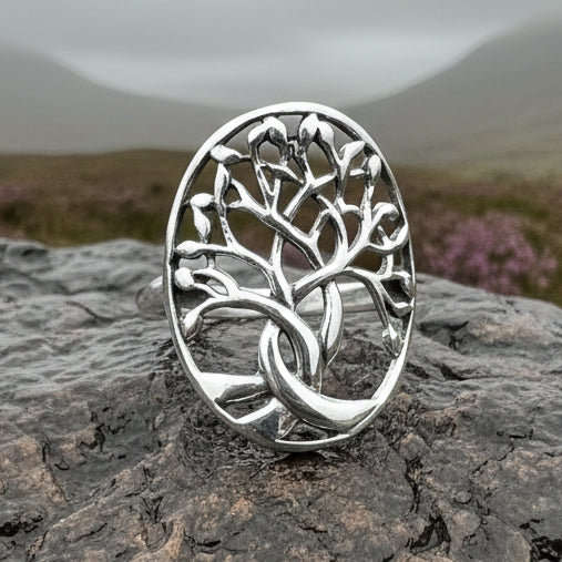 Rona Celtic Tree of Life Ring in Sterling Silver