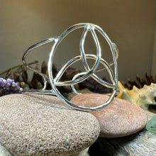 Load image into Gallery viewer, Trinity Knot Bracelet, Celtic Jewelry, Irish Jewelry, Scottish Jewelry, Cuff Bracelet, Anniversary Gift, Norse Jewelry, Ireland Gift