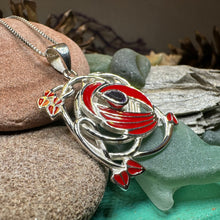 Load image into Gallery viewer, Mackintosh Necklace, Scotland Jewelry, Celtic Pendant, Rose Jewelry, Art Deco Pendant, Anniversary Gift, Scottish Necklace, Wife Gift