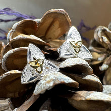 Load image into Gallery viewer, Trinity Knot Earrings, Celtic Knot Stud Earrings, Celtic Jewelry, Anniversary Gift, Irish Jewelry, Graduation Gift, Wiccan Scotland Jewelry