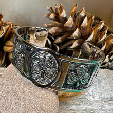 Load image into Gallery viewer, Shamrock Bracelet, Celtic Jewelry, Irish Jewelry, Bangle Bracelet, Shamrock Jewelry, Ireland Jewelry, Wife Gift, Cuff Bracelet, Mom Gift
