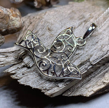 Load image into Gallery viewer, Trinity Knot Dove of Peace Necklace
