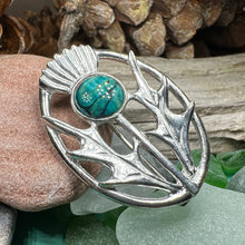 Load image into Gallery viewer, Scottish Heathergems Thistle Brooch