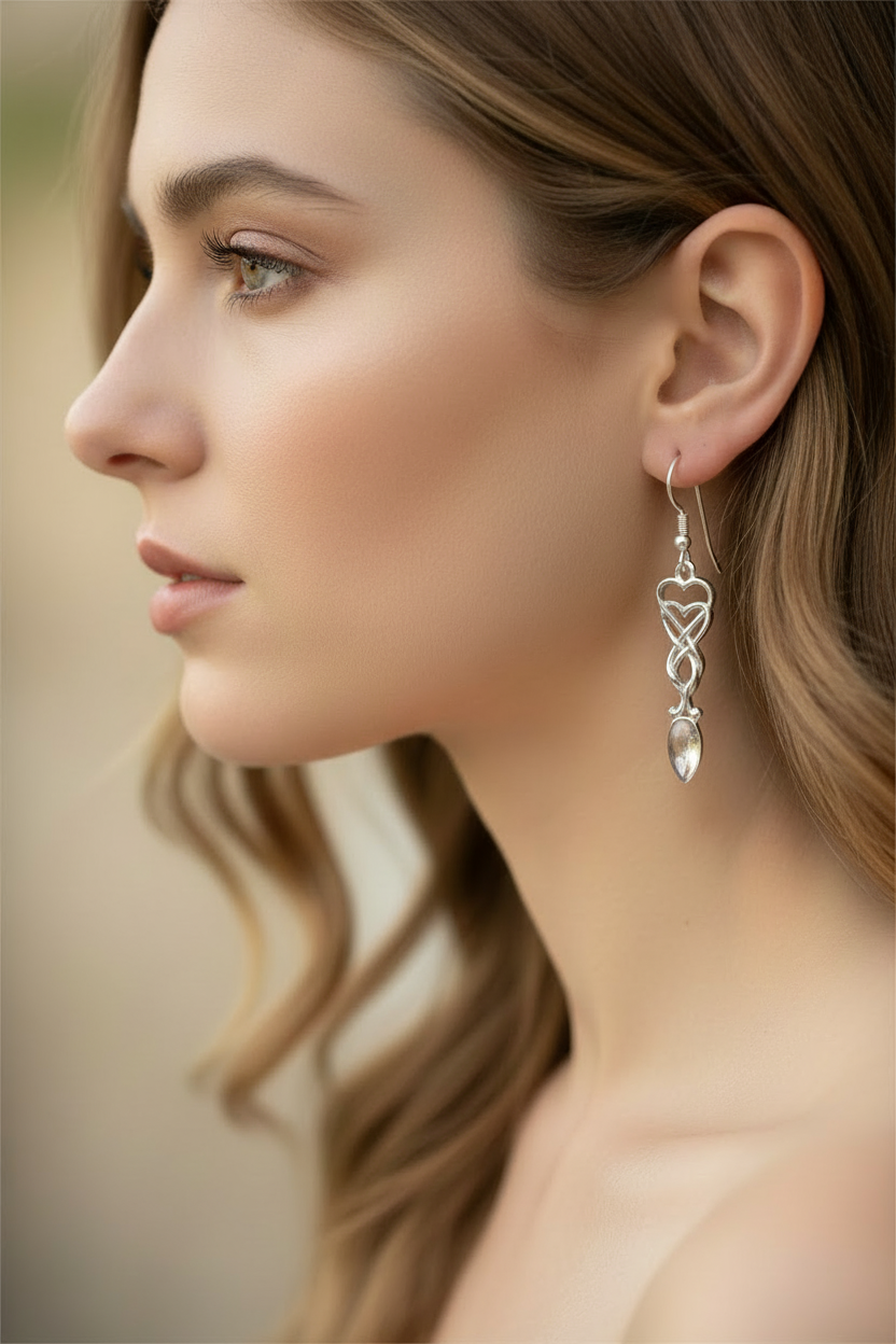 Welsh Love Spoon Earrings — view 11