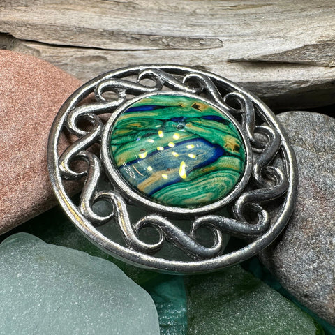 Load image into Gallery viewer, Heathergems Scottish Celtic Brooch - Handmade in Scotland