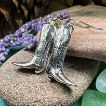 Load image into Gallery viewer, Cowboy Boot Earrings, Horseback Rider Earrings, Horse Jewelry, Equestrian Earrings, Rodeo Gift, Cowgirl Jewelry, Yellowstone Gift, Wife Gift
