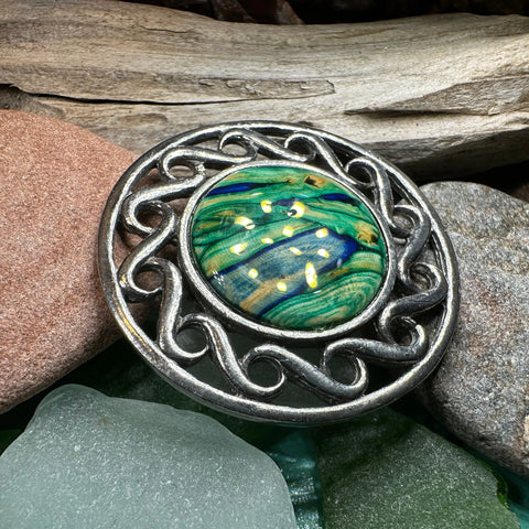 Load image into Gallery viewer, Heathergems Scottish Celtic Brooch - Handmade in Scotland