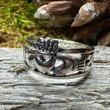 Load image into Gallery viewer, Celtic Ring, Irish Wedding Ring, Ireland Ring, Claddagh Ring, Irish Ring, Promise Ring, Anniversary Gift, Silver Wedding Band, Ireland Gift