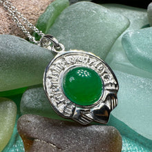 Load image into Gallery viewer, Claddagh Necklace, Celtic Pendant, Irish Jewelry, Ireland Gift, Mom Gift, Anniversary Gift, Girlfriend Gift, Heart Jewelry, Graduation Gift