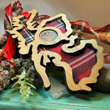 Load image into Gallery viewer, Scotland Map Lucky Sixpence Ornament
