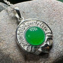 Load image into Gallery viewer, Claddagh Necklace, Celtic Pendant, Irish Jewelry, Ireland Gift, Mom Gift, Anniversary Gift, Girlfriend Gift, Heart Jewelry, Graduation Gift