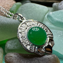 Load image into Gallery viewer, Claddagh Necklace, Celtic Pendant, Irish Jewelry, Ireland Gift, Mom Gift, Anniversary Gift, Girlfriend Gift, Heart Jewelry, Graduation Gift